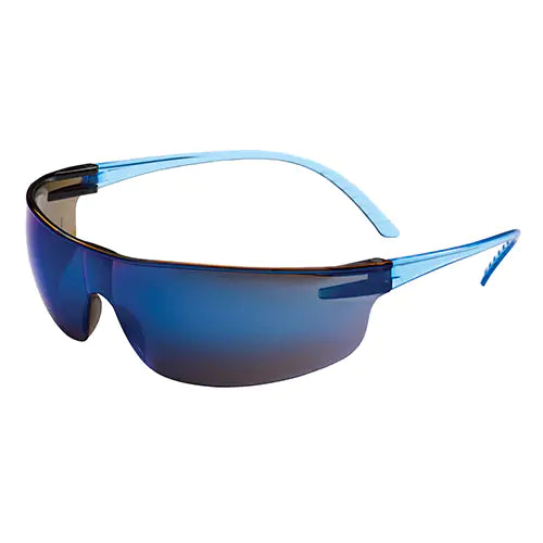 UVEX SVP 200 Safety Glasses, Blue/Mirror Lens, Scratch-Resistant Coating ANSI Z87+/CSA Z94.3