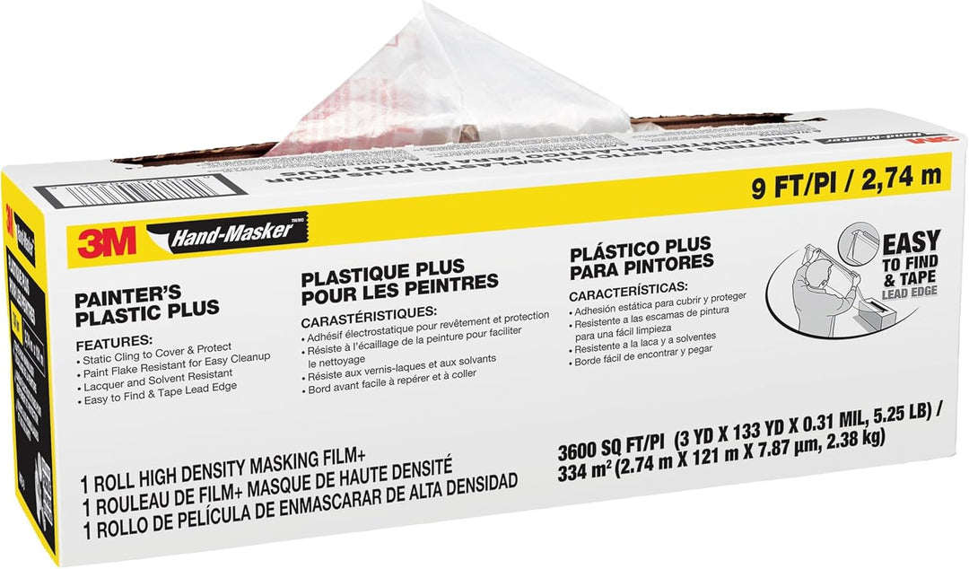 3M - Pellicule de masquage MFB-9 Hand-Masker (9 pi x 400 pi x 0,31 mil)