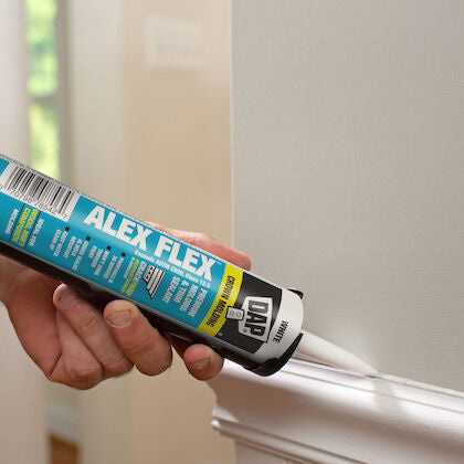 DAP ALEX FLEX® Scellant siliconé au latex acrylique de première qualité pour moulures et garnitures