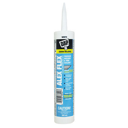 DAP ALEX FLEX® Scellant siliconé au latex acrylique de première qualité pour moulures et garnitures