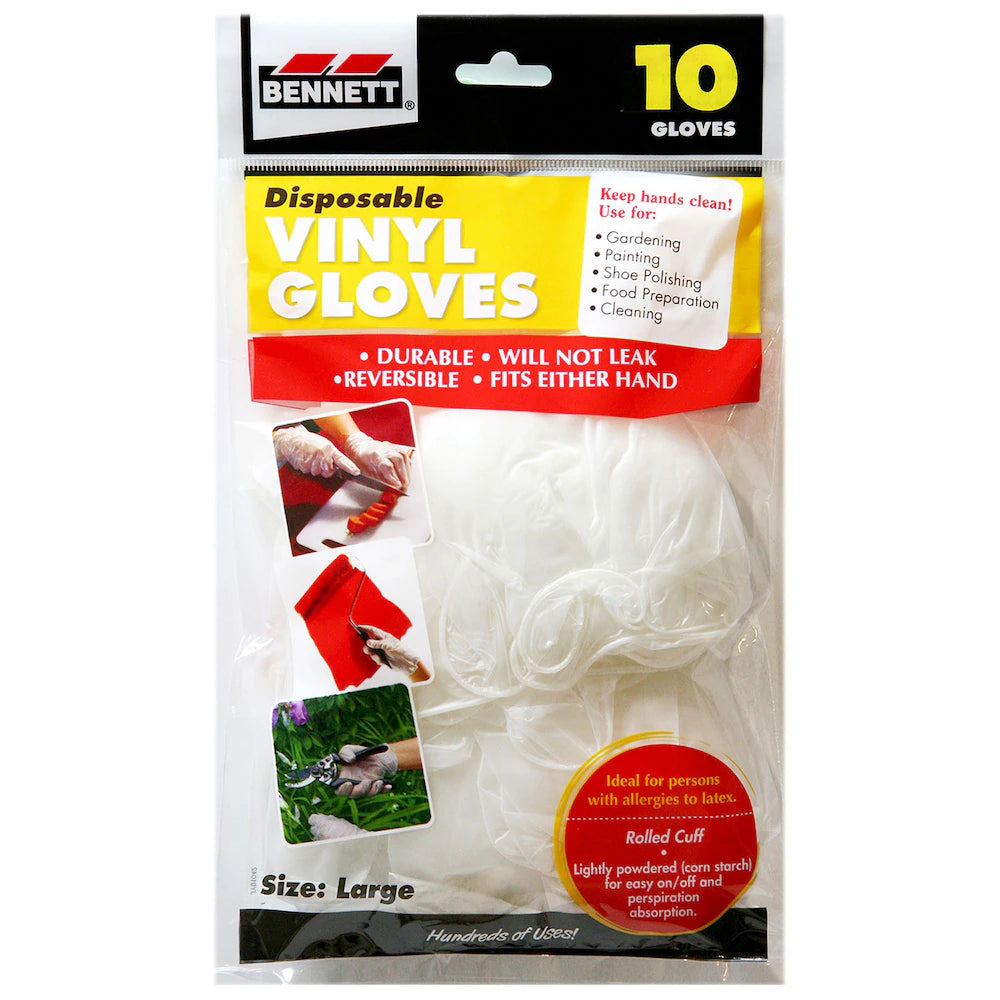 Vinyl exam gloves