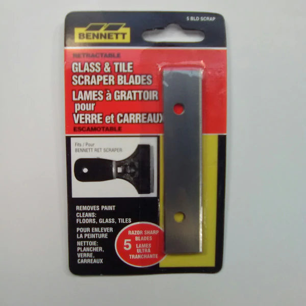 Bennett - Lames 4" pour grattoir à vitres - Paquet de 5