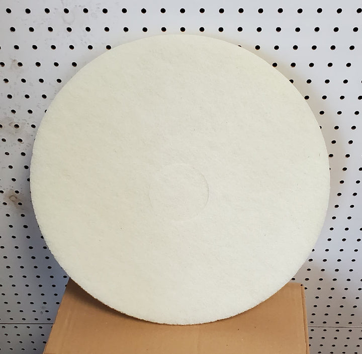 Tampons pour machine à plancher 17" Polissage (Blanc)