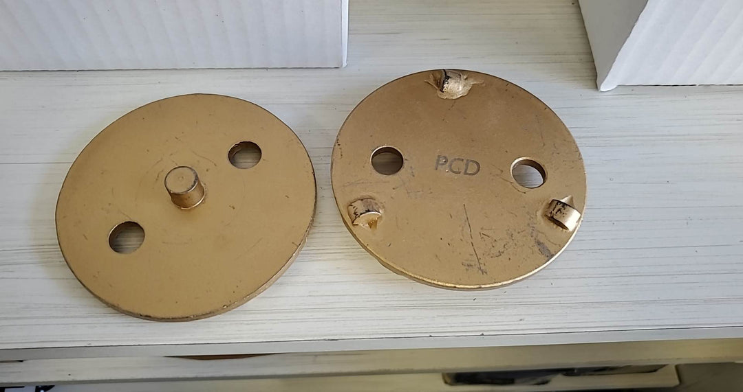 JS Floor 3 PCD Diamond Grinding Wheels, 1/3 scraper