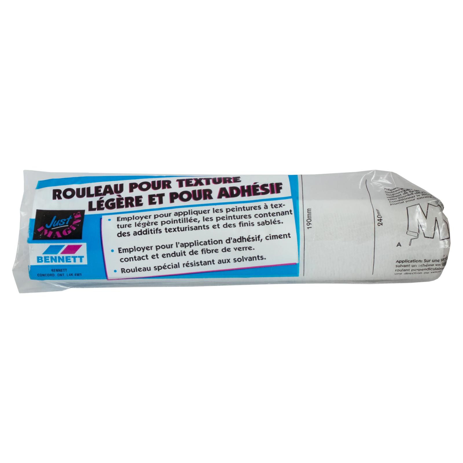 Bennett - Rouleau pour texture légère et pour adhésif