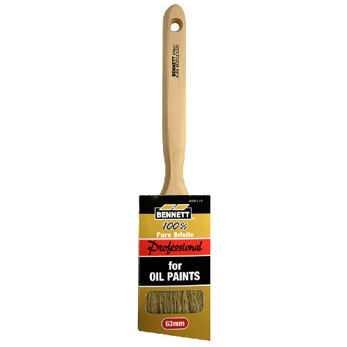 Bennett - PRO Angled Brush - Professional White Bristles