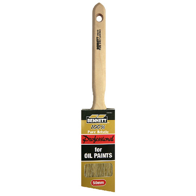 Bennett - PRO Angled Brush - Professional White Bristles